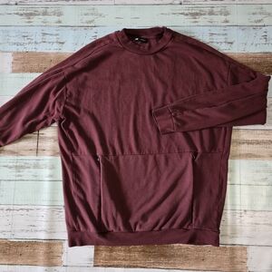 Par Simons Lightweight Maroon Crewneck Sweatshirt